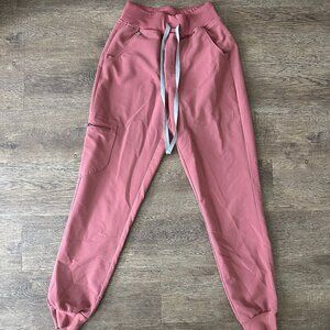 XXS High Waisted Zamora Mauve Figs Scrubs Bottoms Pants